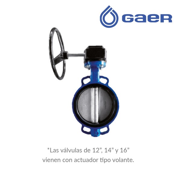 Válvula Mariposa con Disco en Acero Inoxidable con Actuador tipo Palanca